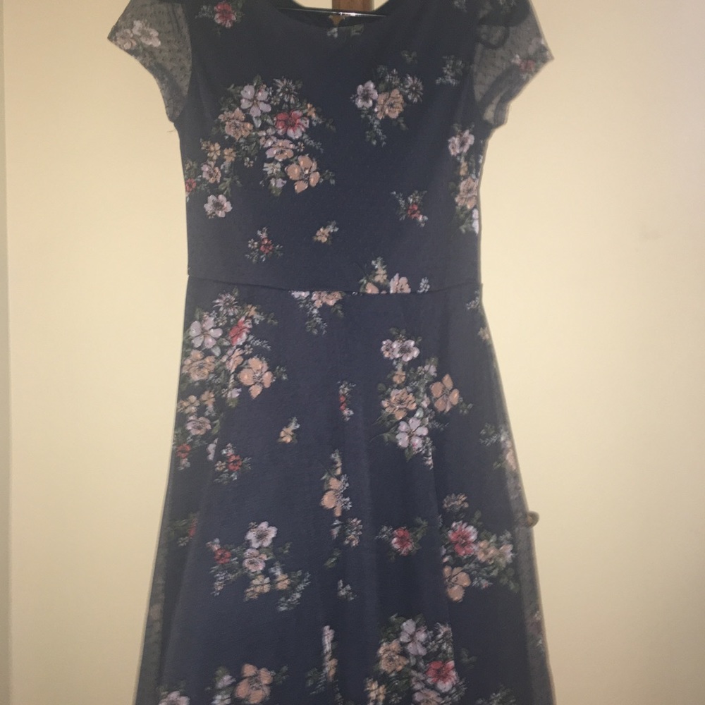 New with tags multicolor navy dress!!!